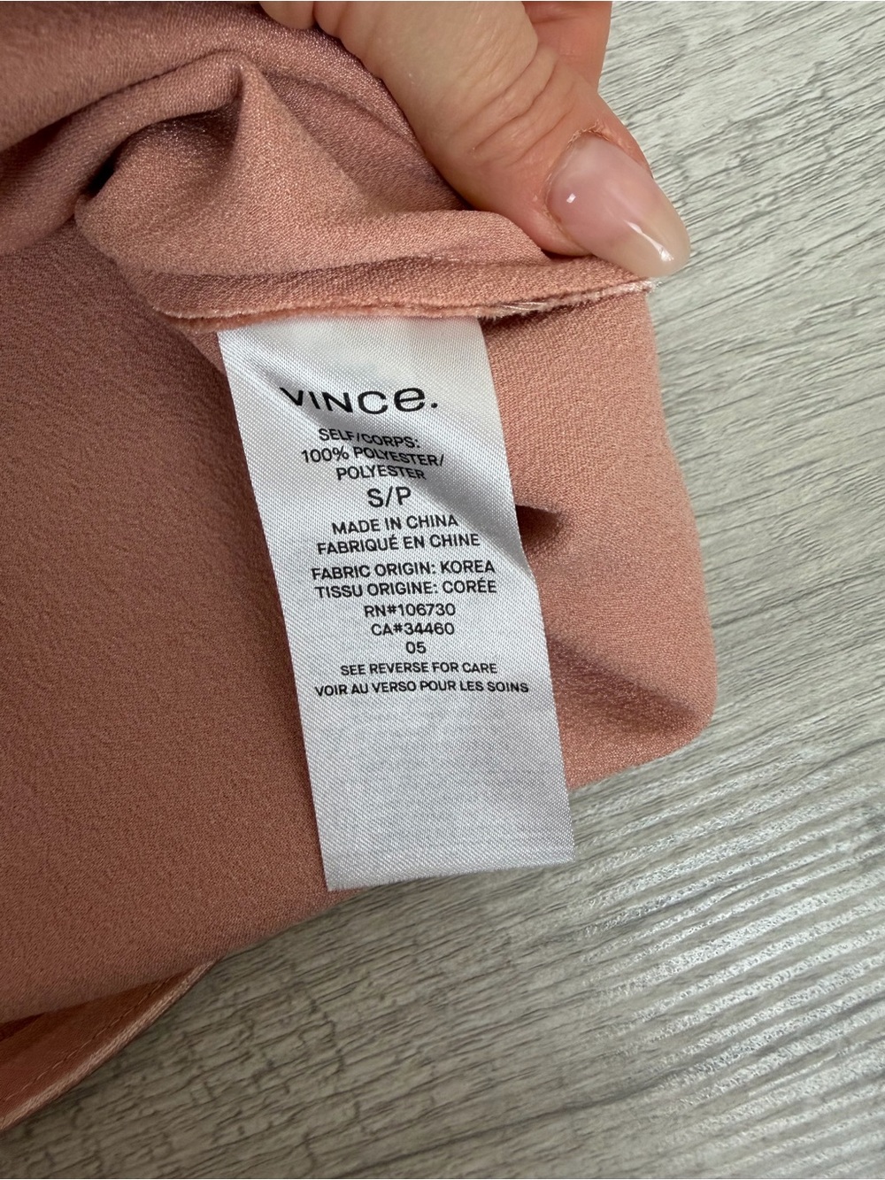 Vince V-Neck Bias Cut Midi Dress – Blush Pink | Size Small - Picture 16 of 16